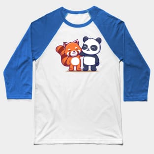 Panda And Her Cute Friend Baseball T-Shirt